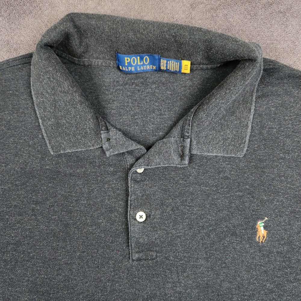 Polo Ralph Lauren Polo Shirt Mens 3XB Gray Heather Short Sleeve Cotton Pony Logo